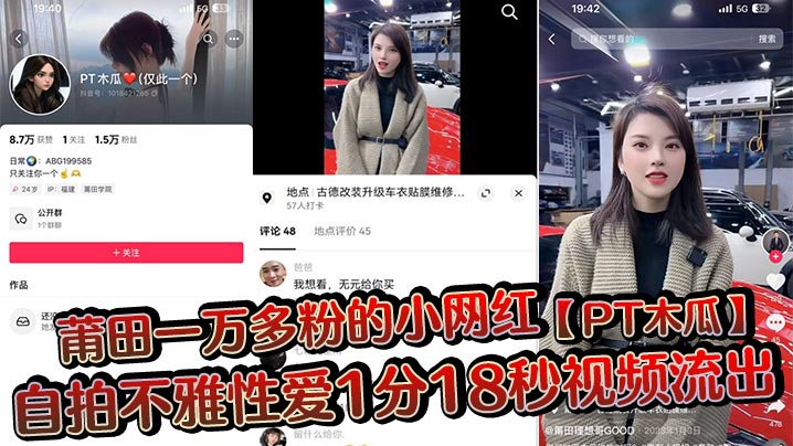 小网红PT木瓜自拍性爱流出！巨乳被狂干满脸淫笑自拍骚样